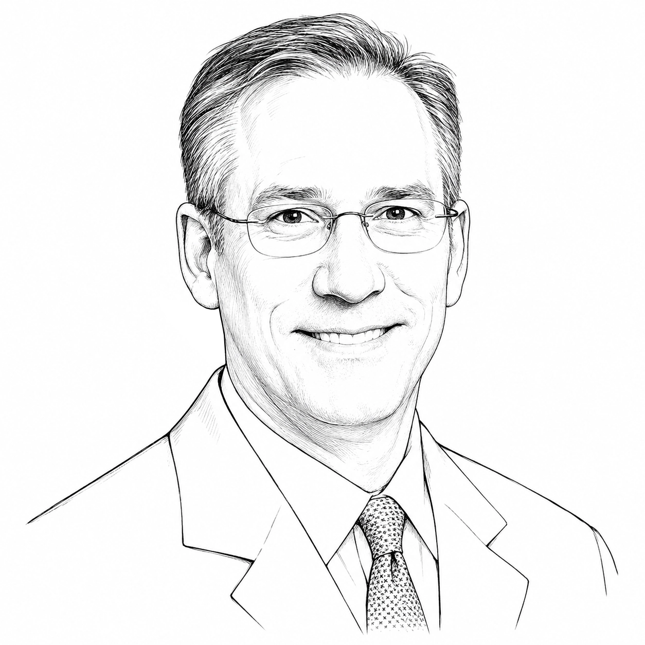 Illustrated portrait of Paul M. Kiproff, MD